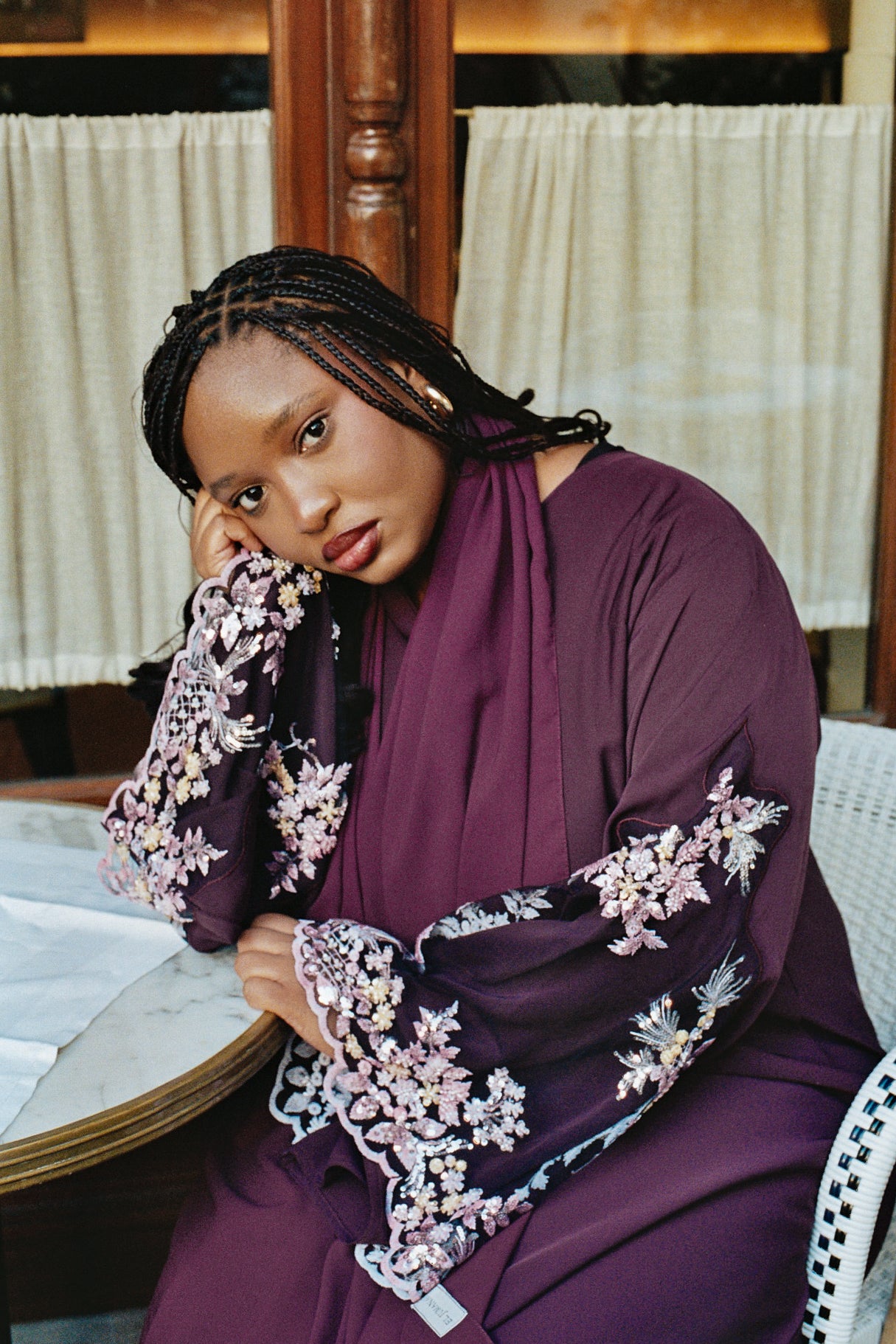 Abaya Yasmeen - Prune